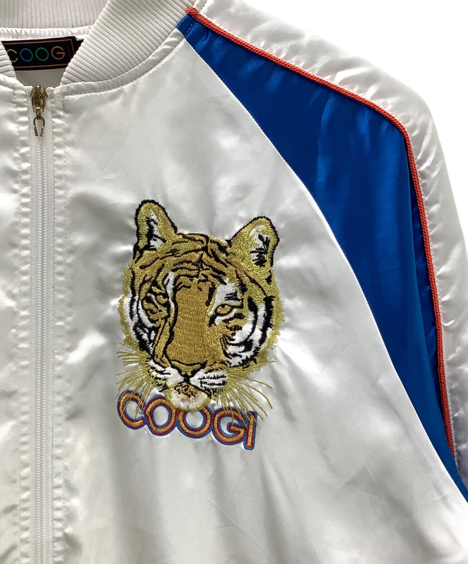 中古・古着通販】Coogi (クージー) スカジャン ブルー×ホワイト サイズ 