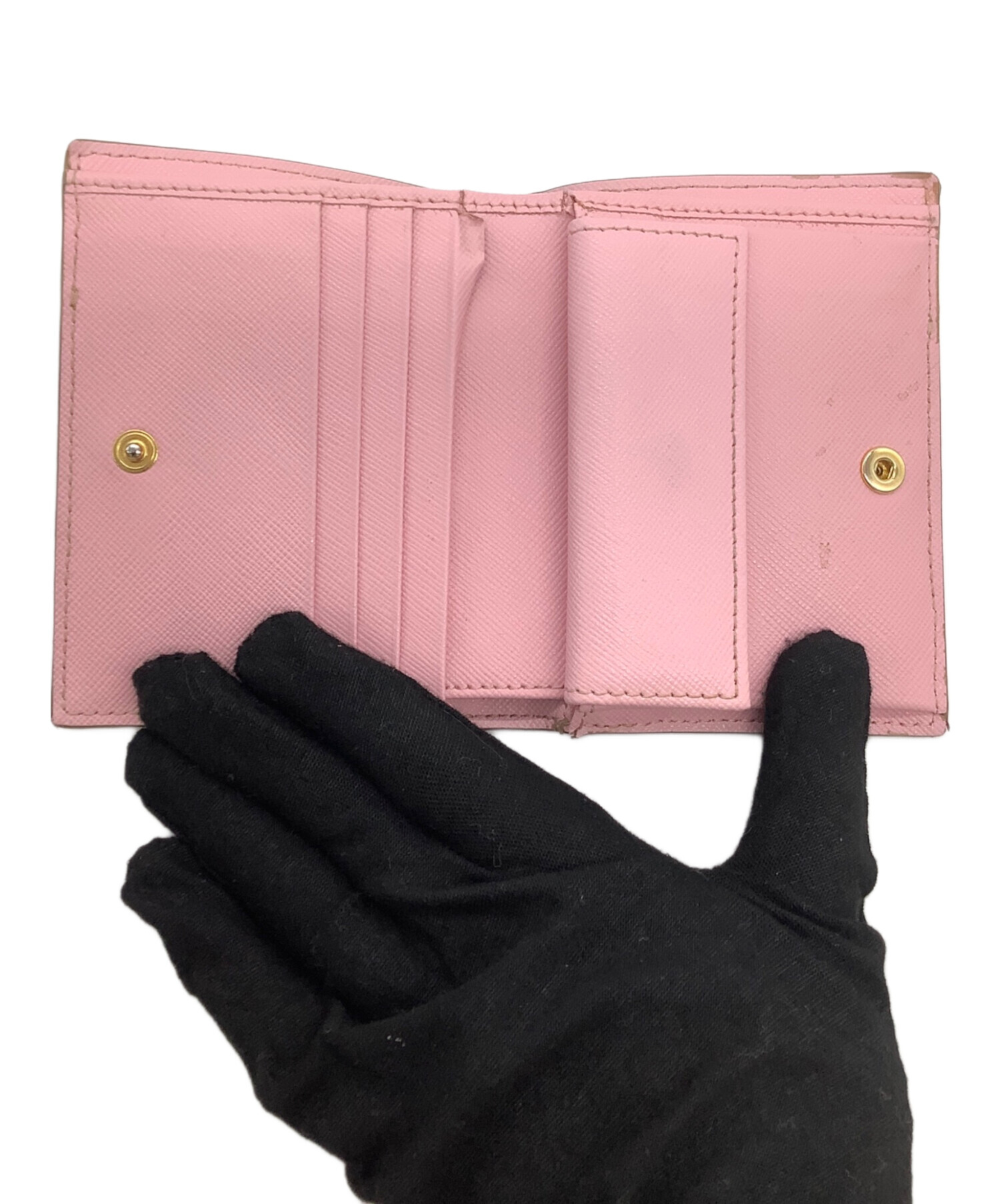 【新品未使用|正規品】最終セール価格！MARNIピンクベージュカラーウォレット 中古・古着通販】MARNI (マルニ) 2つ折り財布 ピンク×ホワイト