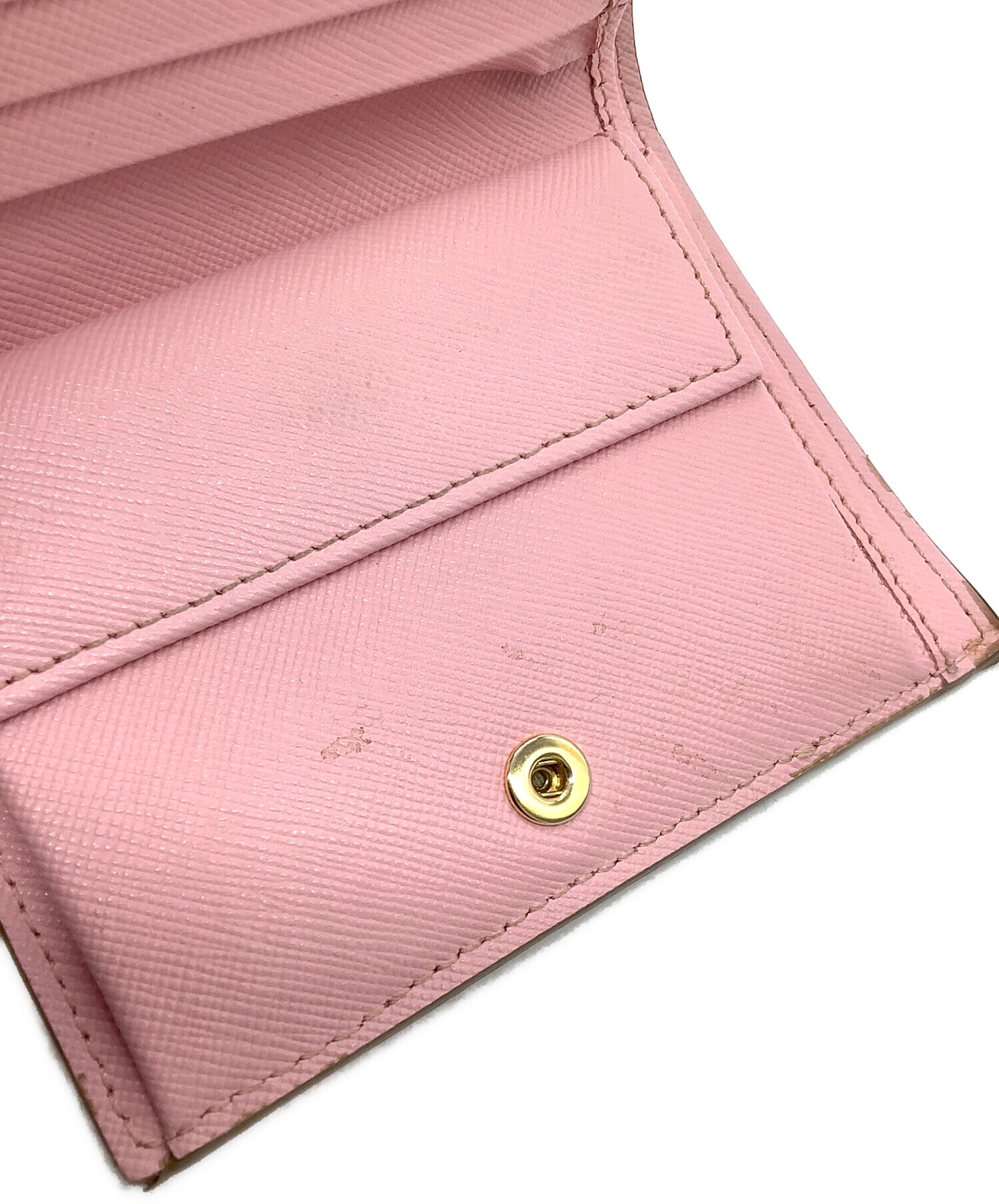 【新品未使用|正規品】最終セール価格！MARNIピンクベージュカラーウォレット 中古・古着通販】MARNI (マルニ) 2つ折り財布 ピンク×ホワイト