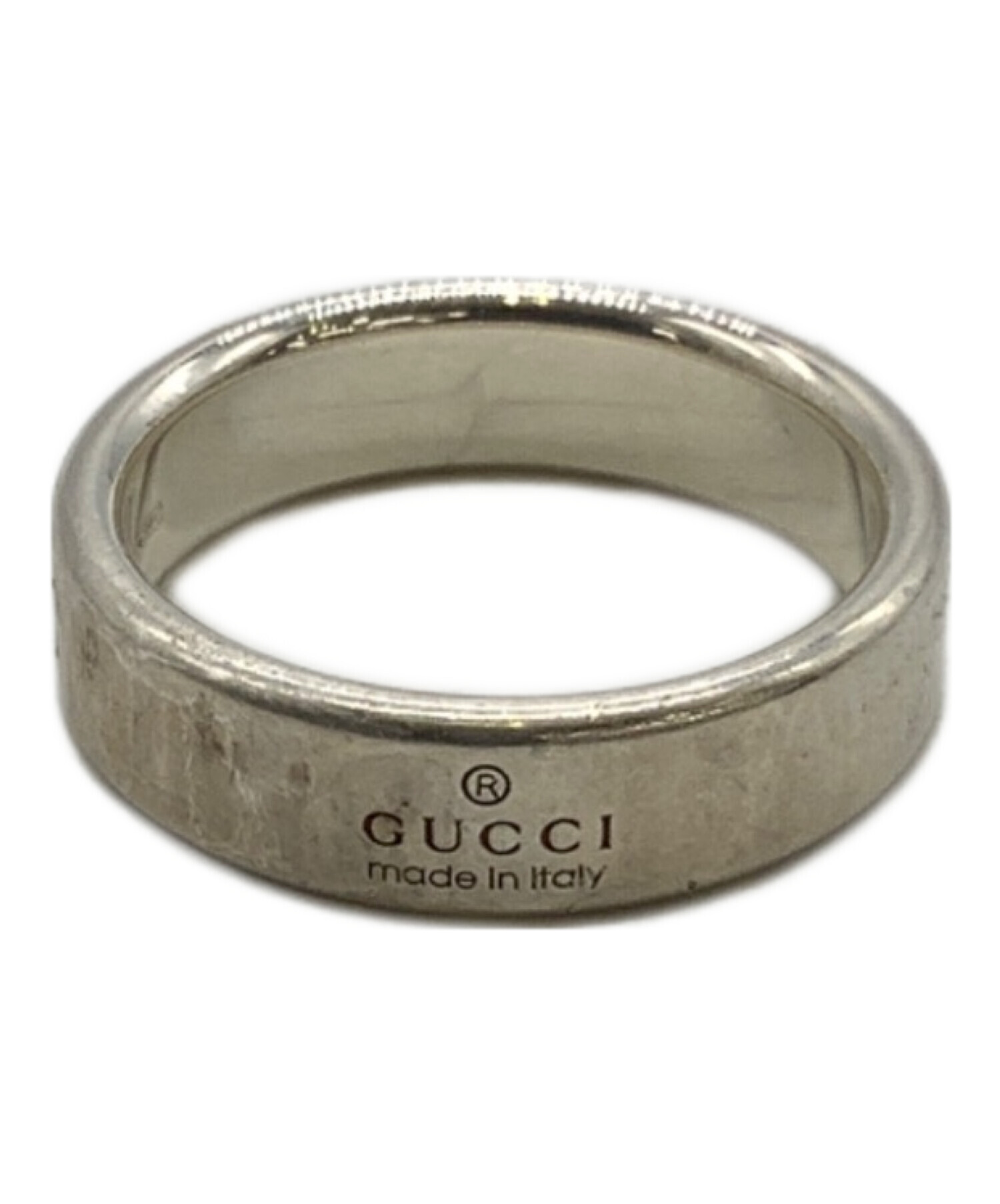 中古・古着通販】GUCCI (グッチ) GGロゴリング シルバー サイズ:8.0cm 