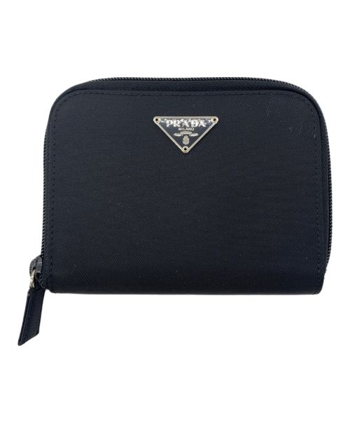中古・古着通販】PRADA (プラダ) ラウンドファスナー財布 ブラック
