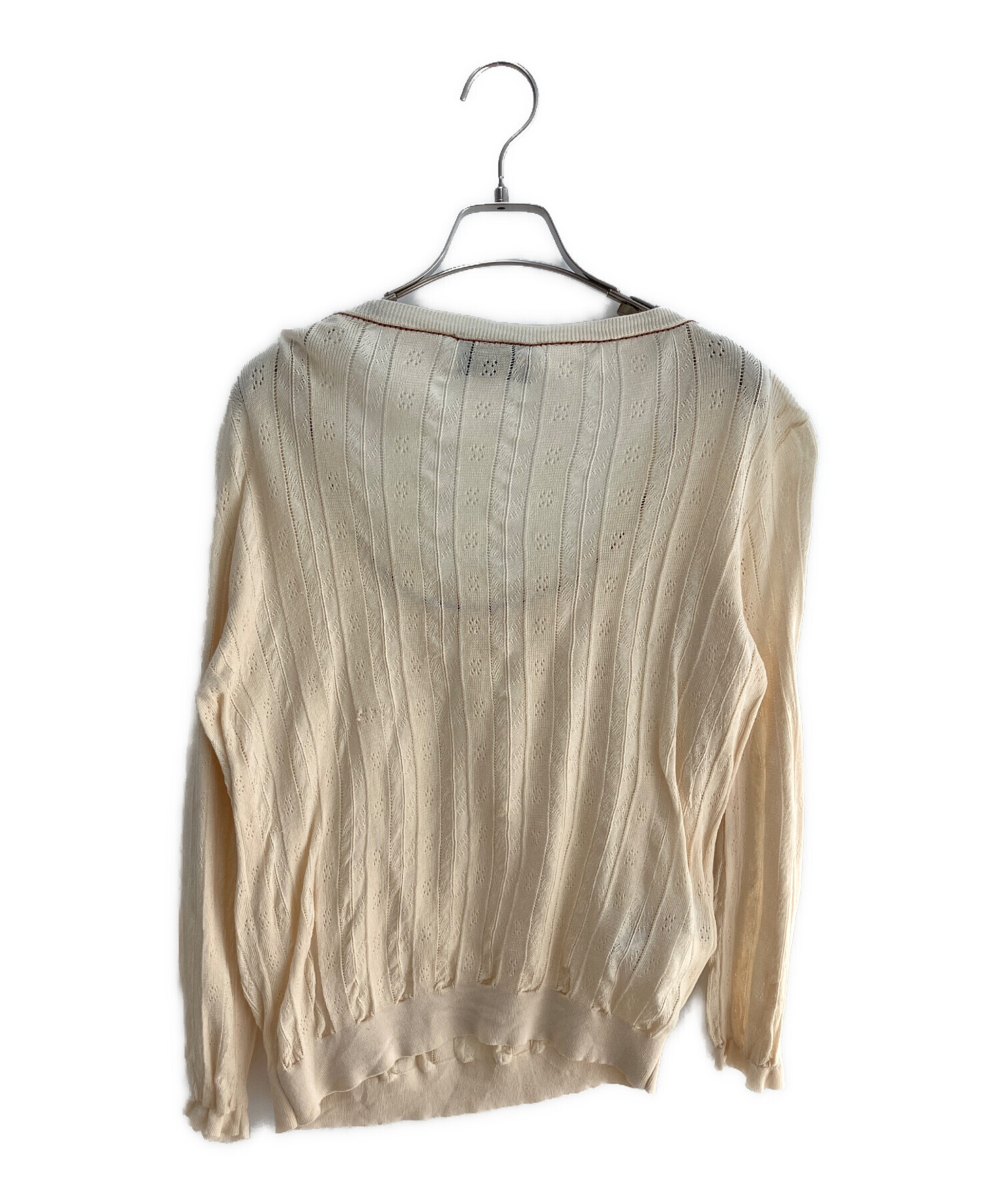 中古・古着通販】PRADA (プラダ) ラウンドネックニット ベージュ