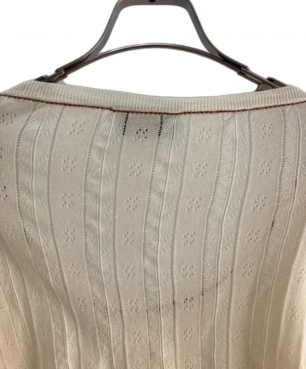 中古・古着通販】PRADA (プラダ) ラウンドネックニット ベージュ