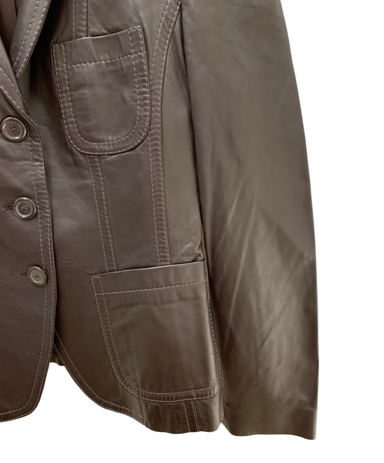 中古・古着通販】BOSS HUGO BOSS (ボス ヒューゴボス) ラムレザー