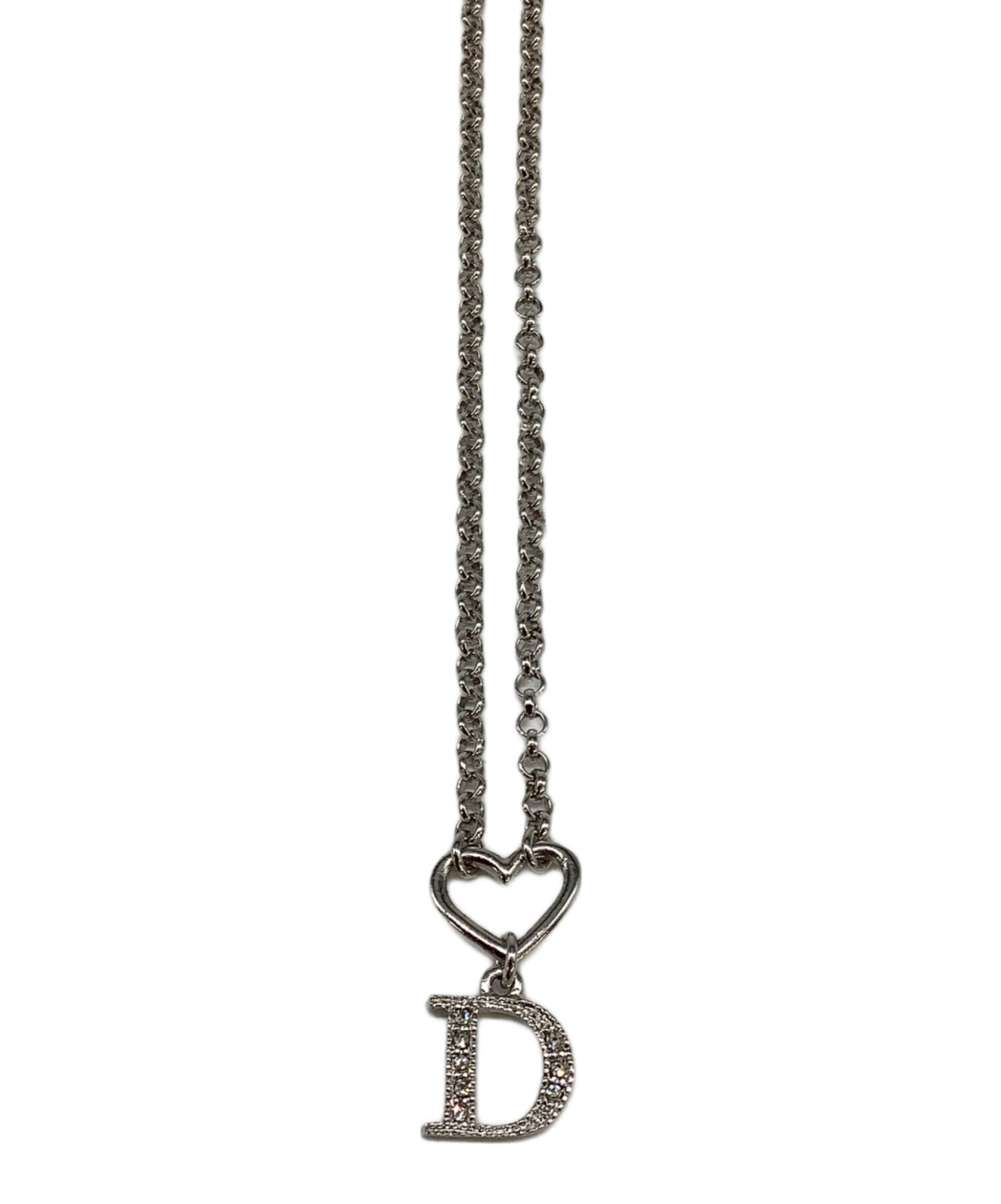 中古・古着通販】DIOR (ディオール) ネックレス シルバーカラー 
