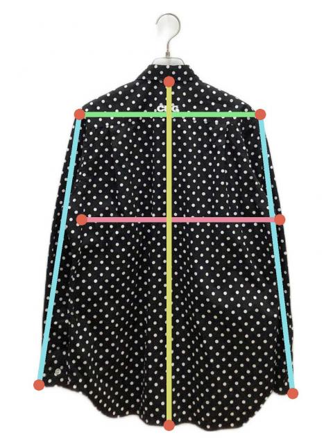 中古・古着通販】CDG (シーディージー) ポルカドットシャツ ブラック
