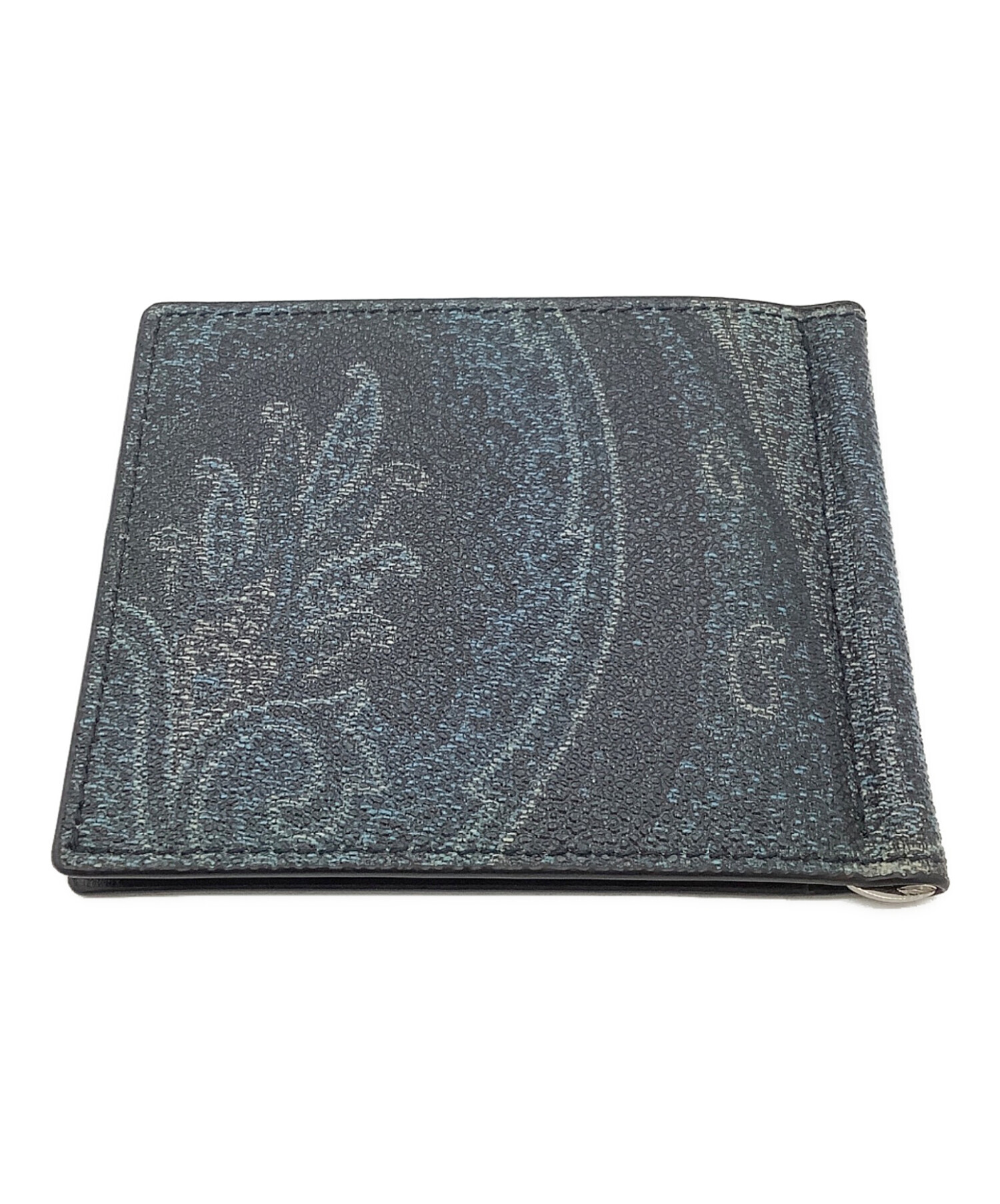 中古・古着通販】ETRO (エトロ) 2つ折り財布 ネイビー｜ブランド・古着