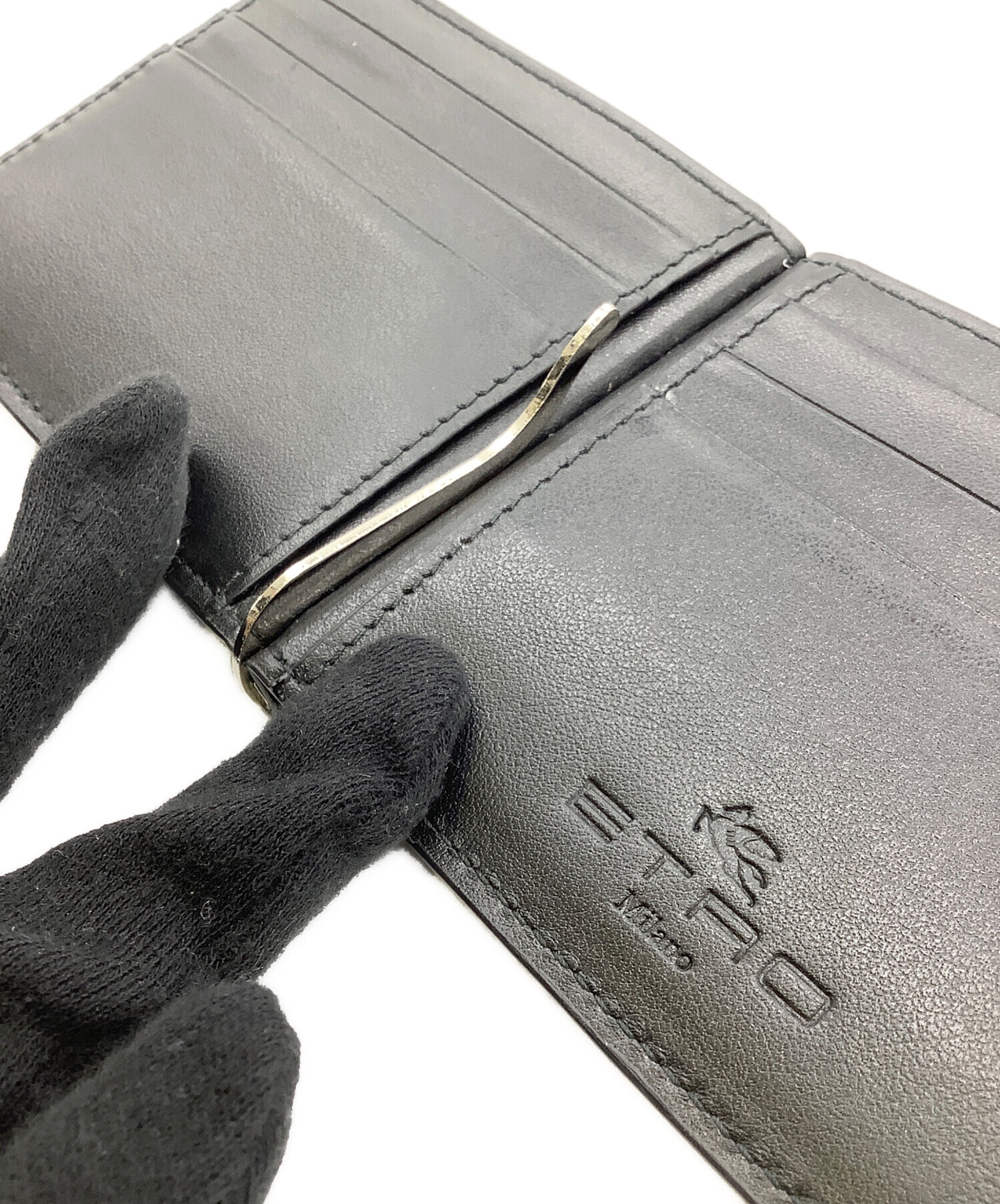 中古・古着通販】ETRO (エトロ) 2つ折り財布 ネイビー｜ブランド・古着