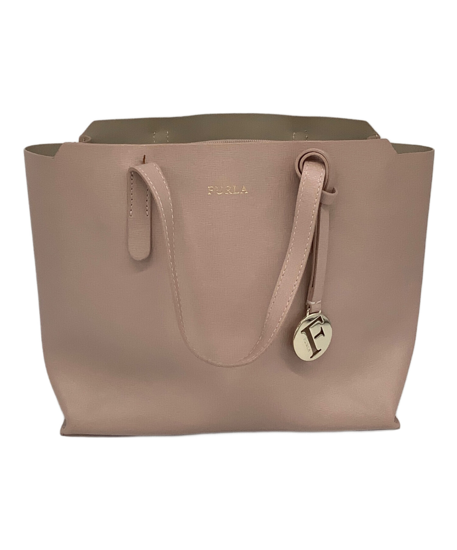 中古・古着通販】FURLA (フルラ) レザーハンドバッグ ピンク｜ブランド 