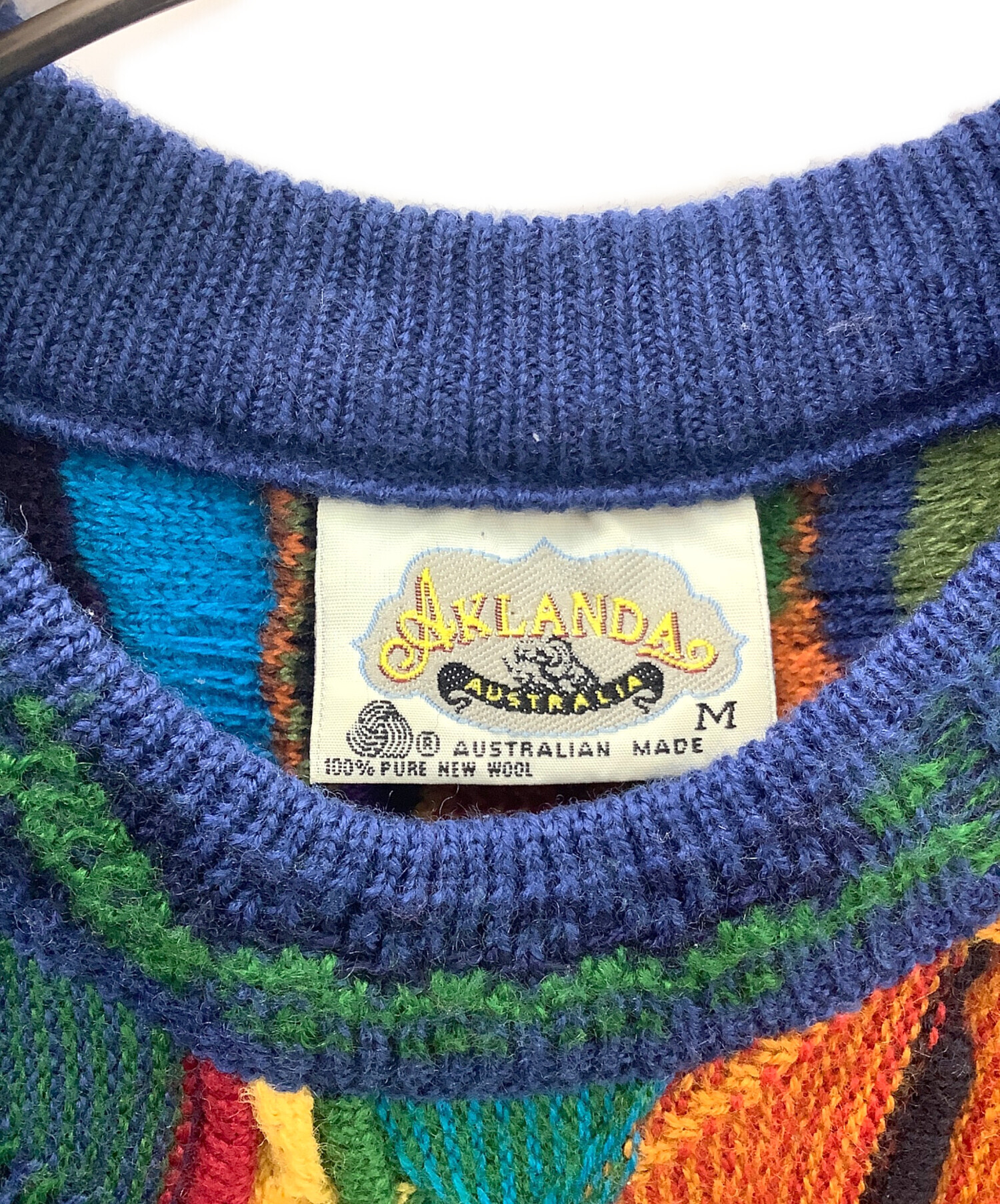 中古・古着通販】AKLANDA (アクランダ) 3Dニット マルチカラー サイズ