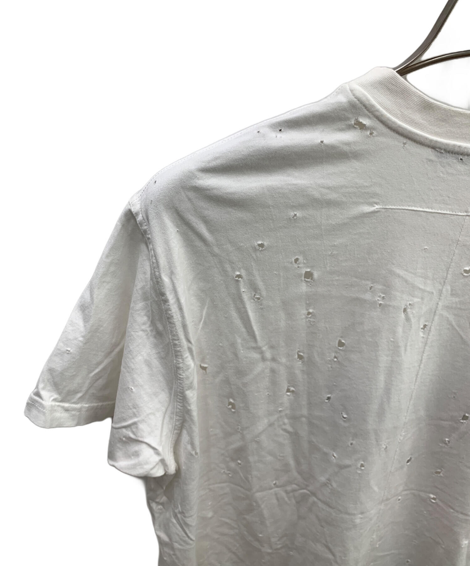 中古・古着通販】GIVENCHY (ジバンシィ) デストロイ加工ロゴプリントT 