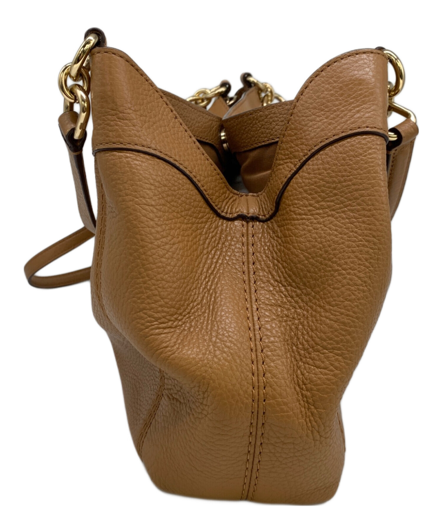 COACH 2WAY レザーバッグ　ブラウン 中古・古着通販】COACH (コーチ) シグネチャー 2WAYバッグ ブラウン