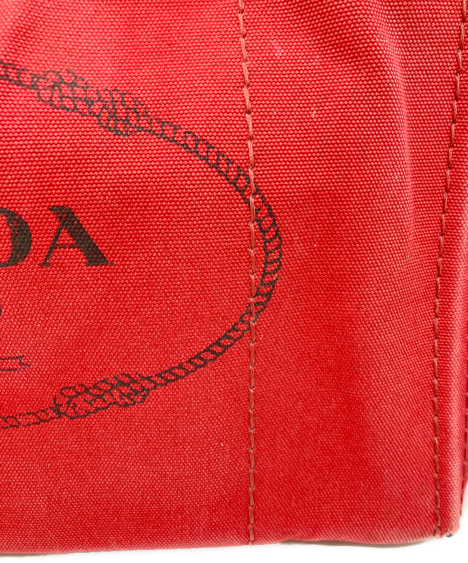 中古・古着通販】PRADA (プラダ) ハンドバッグ カナパ レッド