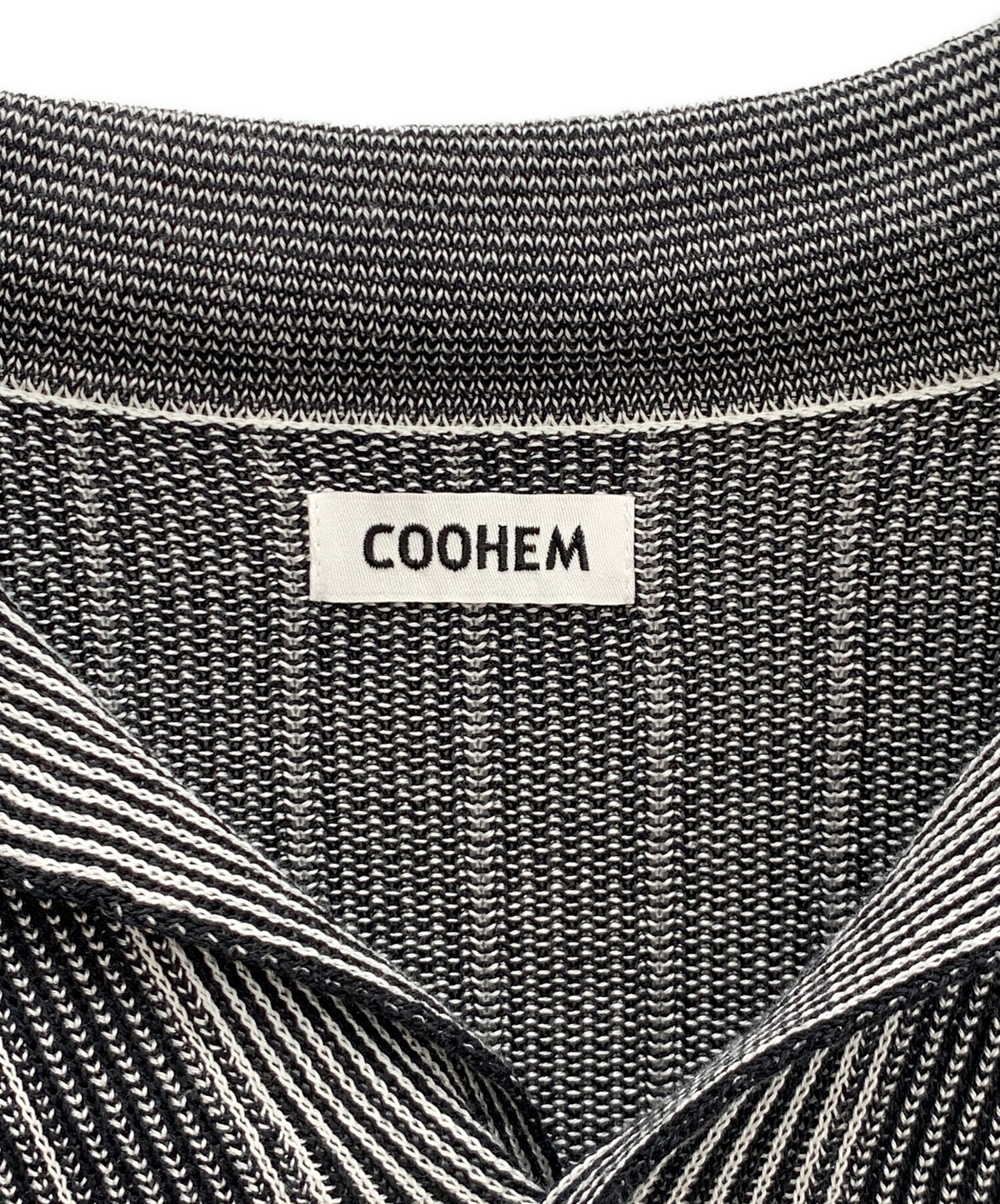 中古・古着通販】Coohem (コーヘン) COTTON STRIPE KNIT SHIRT 