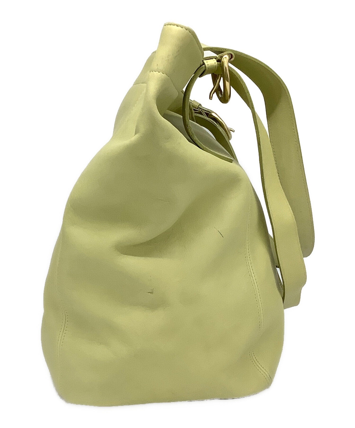 中古・古着通販】COACH (コーチ) レザートートバッグ グリーン 