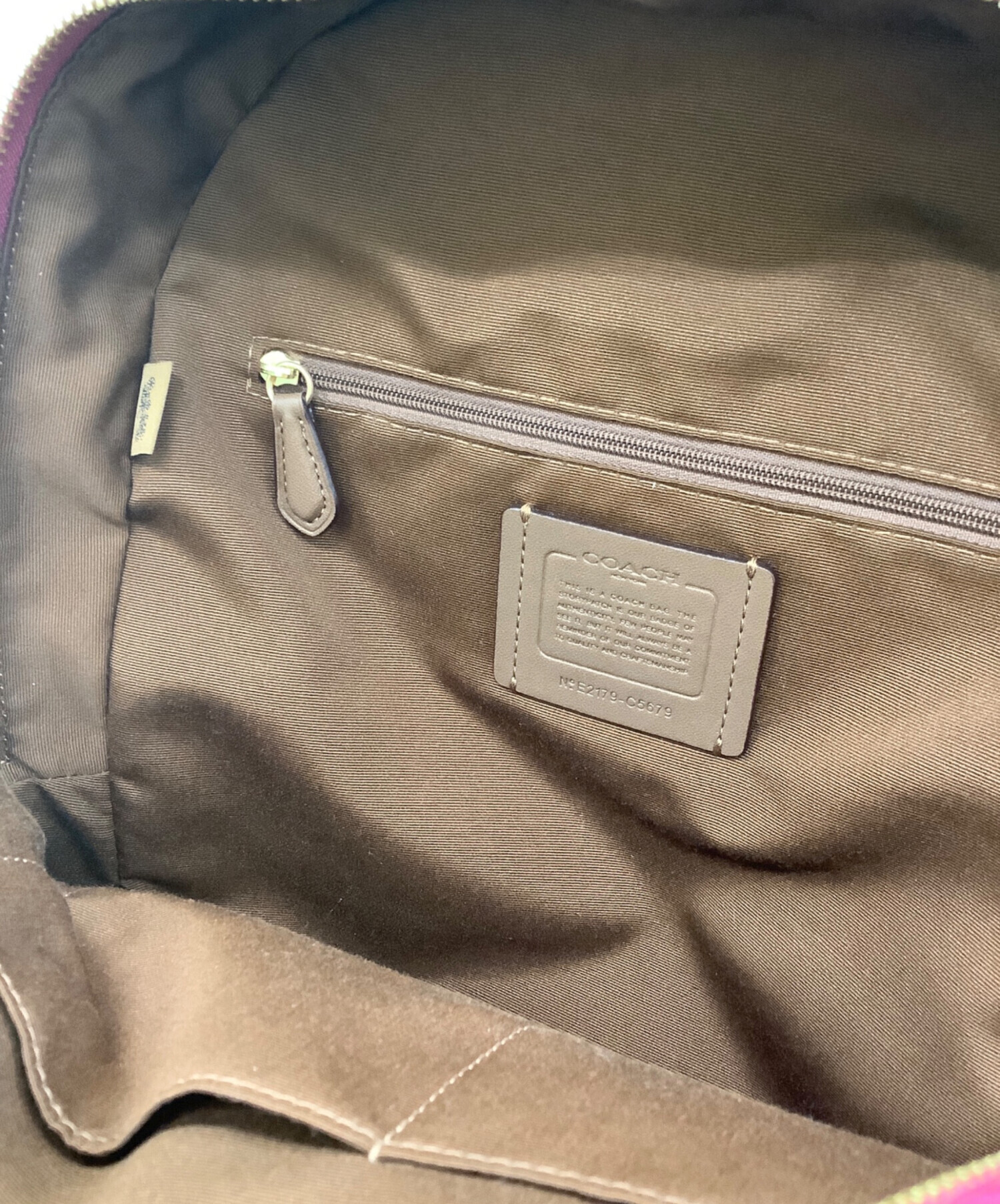中古・古着通販】COACH (コーチ) リュック シグネチャー ブラウン