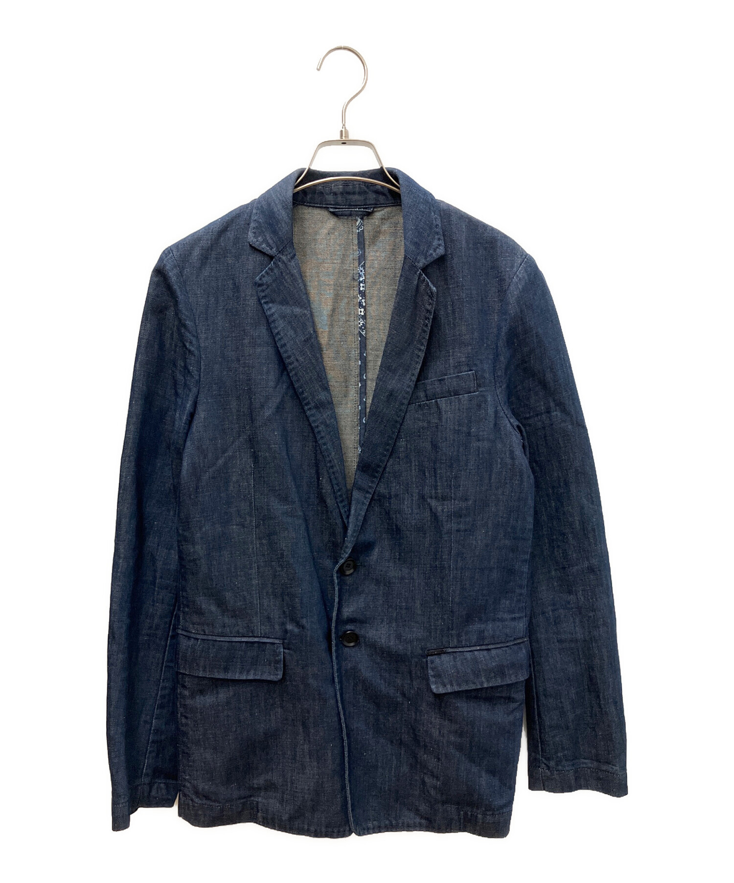 DIESEL　デニム切り替えテーラードジャケット 中古・古着通販】DIESEL (ディーゼル) デニム切替テーラードジャケット