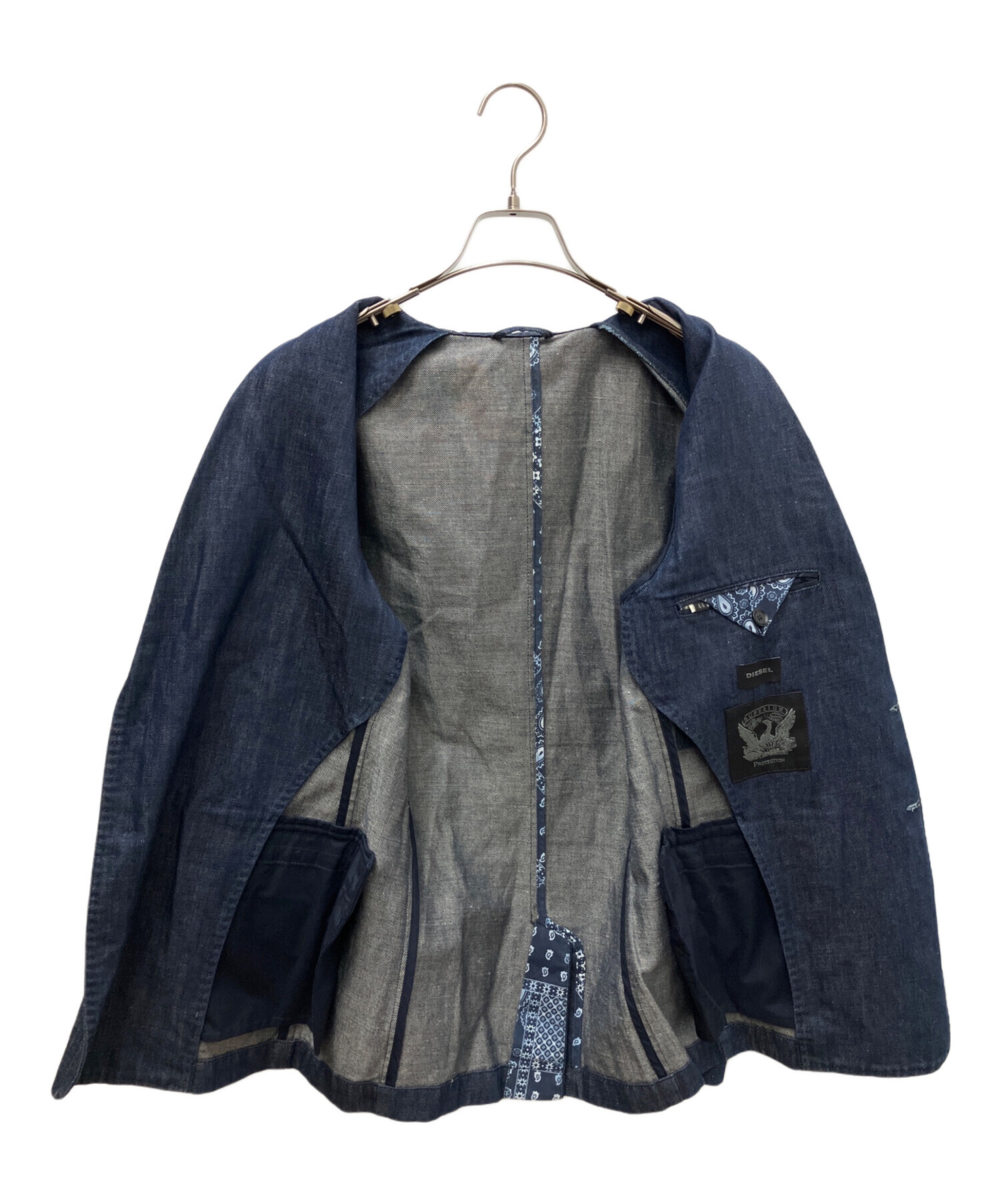 DIESEL　デニム切り替えテーラードジャケット メンズ デニム ジャケット ジョグジーンズ テーラード NYACK-NE