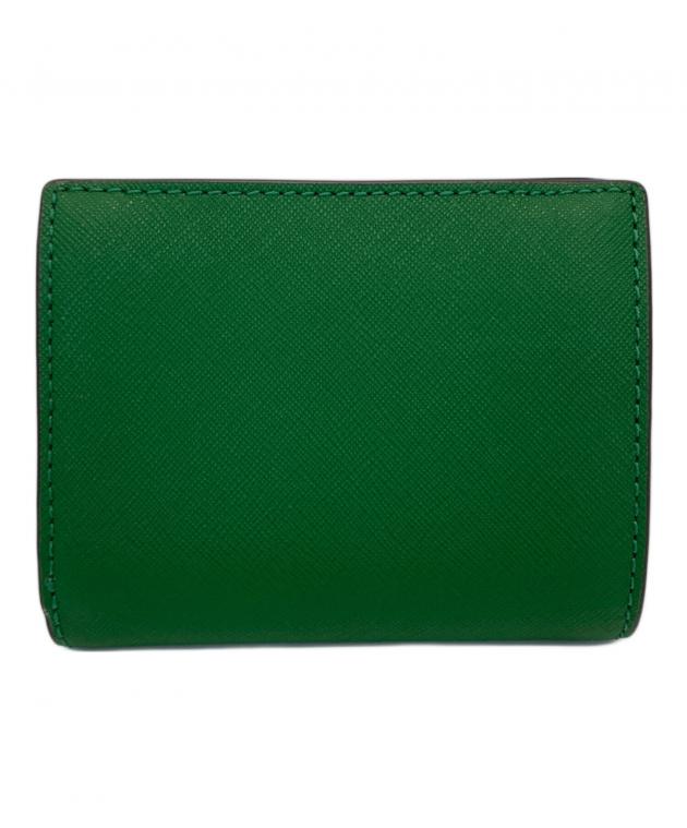 トリーバーチ　グリーン系ツイード 未使用 TORY BURCH トリーバーチ レザー二つ折り財布 グリーン 楽天