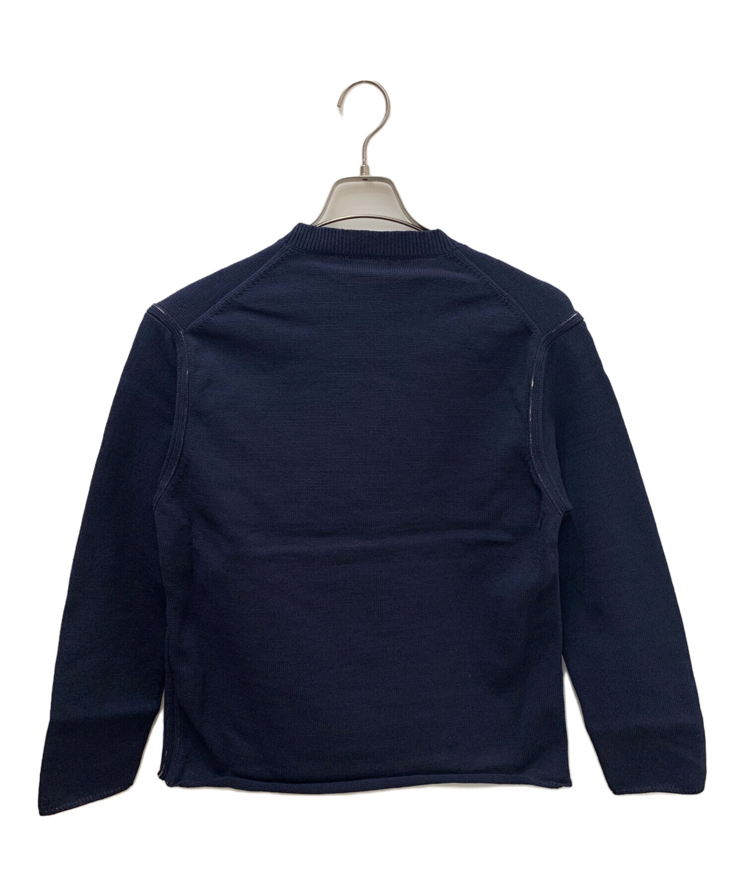 セールY's ニット　ネイビー Y\u0027s for men ワイズ ウール ニット セーター ネイビー ヨウジ 古着