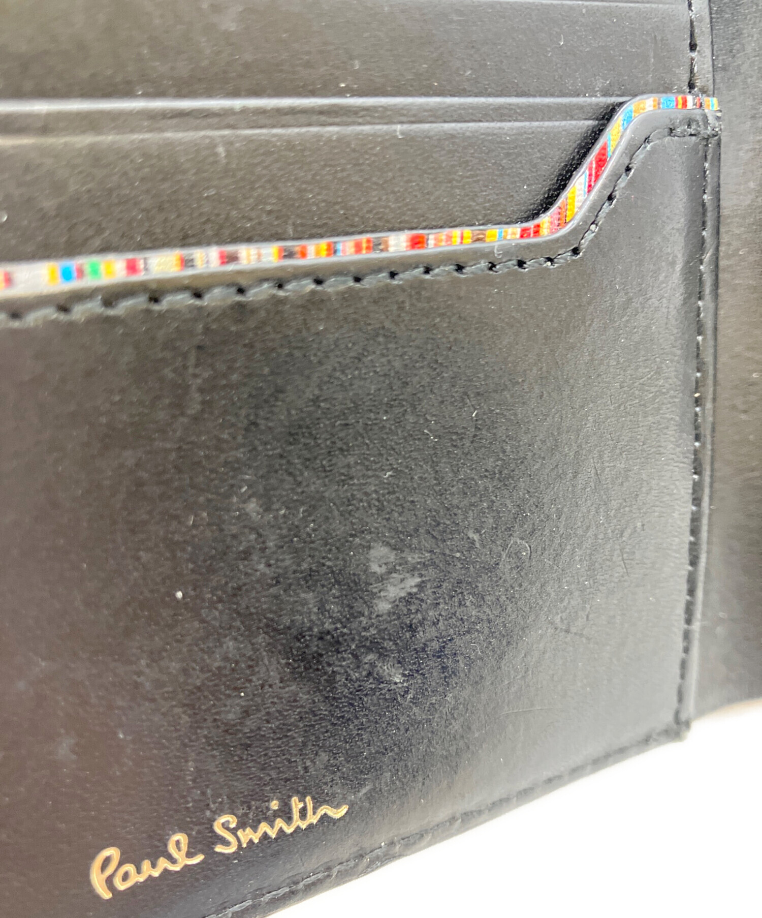 中古・古着通販】Paul Smith (ポールスミス) 2つ折り財布 ブラック