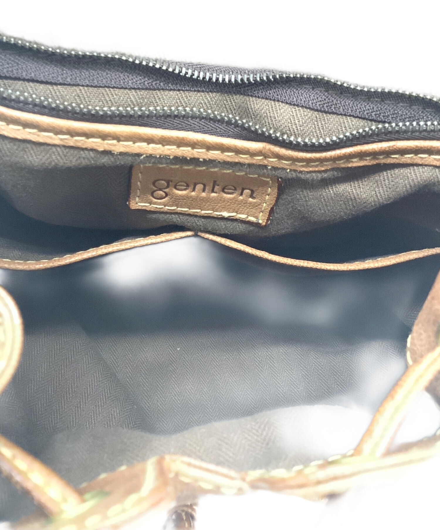 中古・古着通販】genten (ゲンテン) レザーミニリュック ブラウン 
