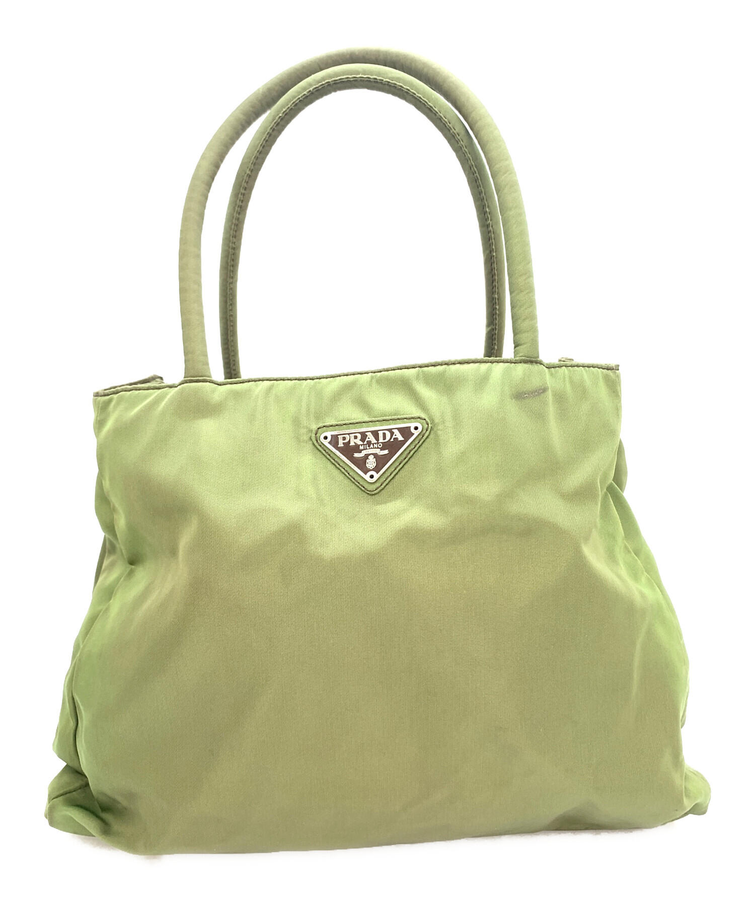 PRADA オリーブグリーン トートバッグ カナパ ショルダー付き PRADA