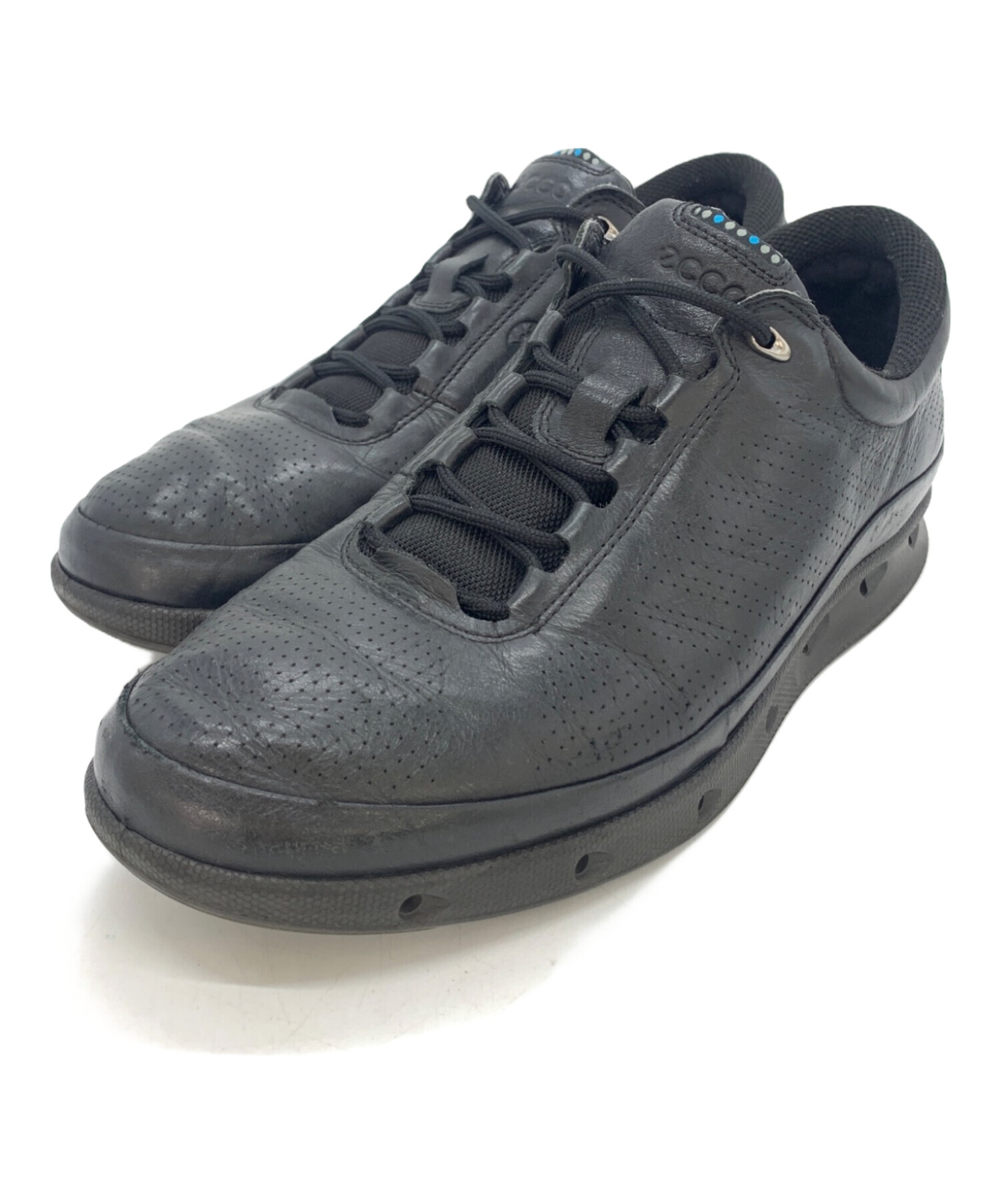 中古・古着通販】ECCO (エコー) レザースニーカー ブラック サイズ 