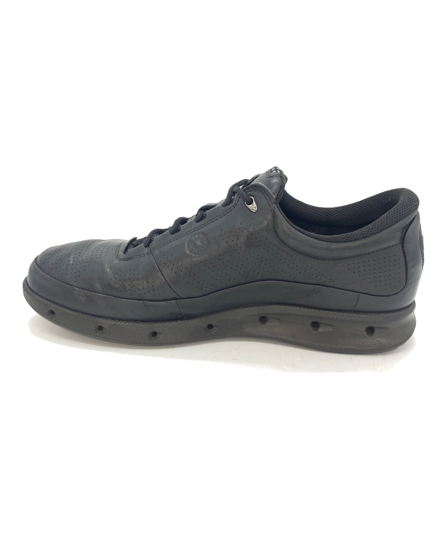 中古・古着通販】ECCO (エコー) レザースニーカー ブラック サイズ 