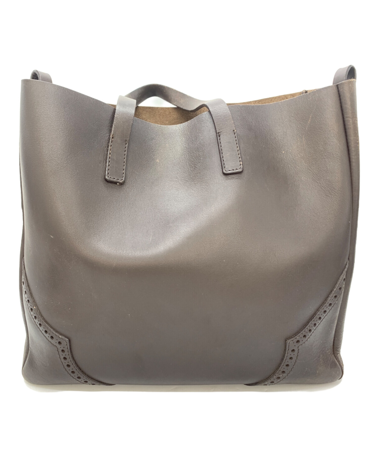 【美品】MAURO GOVERNA マウロゴヴェルナ イントレ トートバッグ 中古・古着通販】MAURO GOVERNA (マウロゴヴェルナ) レザートート