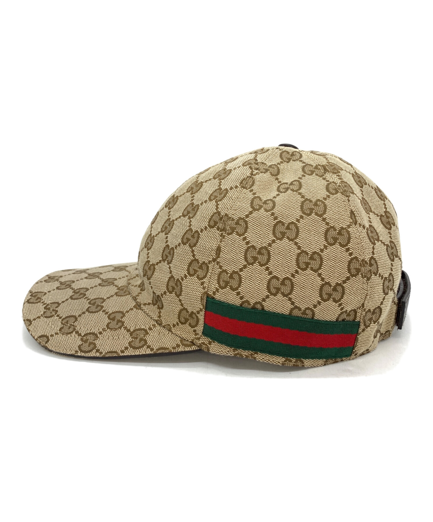 GUCCI グッチ キャップ オリジナル GGキャンバス M ベージュ 中古 中古・古着通販】GUCCI (グッチ) GGキャンバスベースボールキャップ