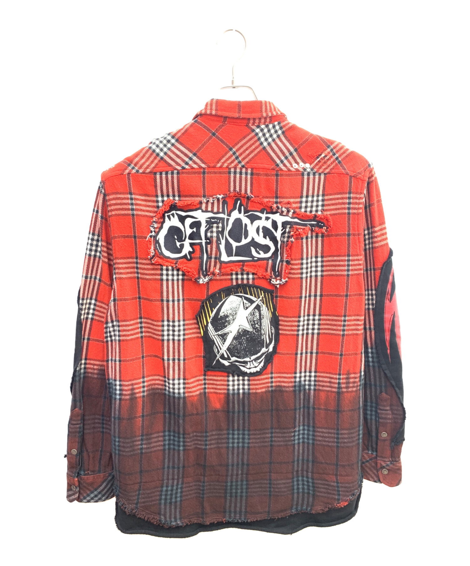 中古・古着通販】DIESEL (ディーゼル) チェックシャツ レッド×ブラック 