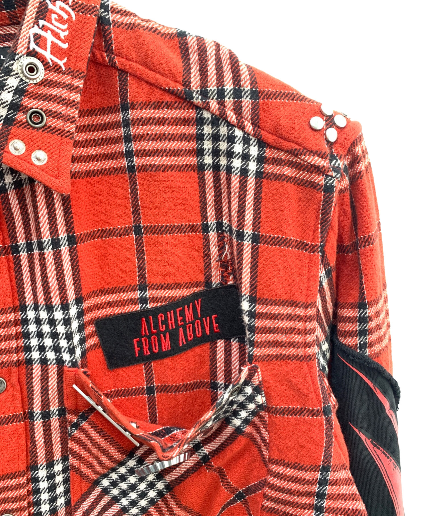 中古・古着通販】DIESEL (ディーゼル) チェックシャツ レッド×ブラック 