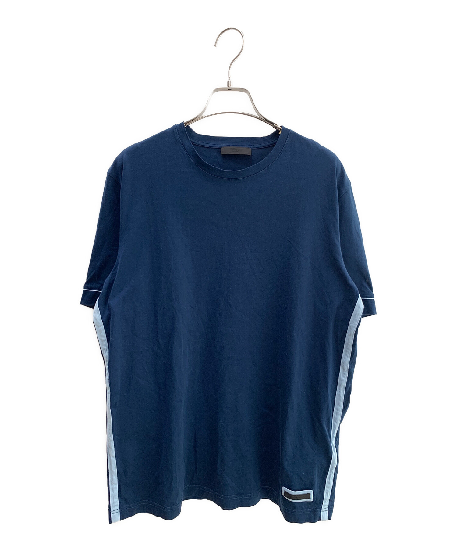 PRADA ネイビー 半袖Tシャツ 中古・古着通販】PRADA (プラダ) 半袖カットソー ネイビー サイズ:L