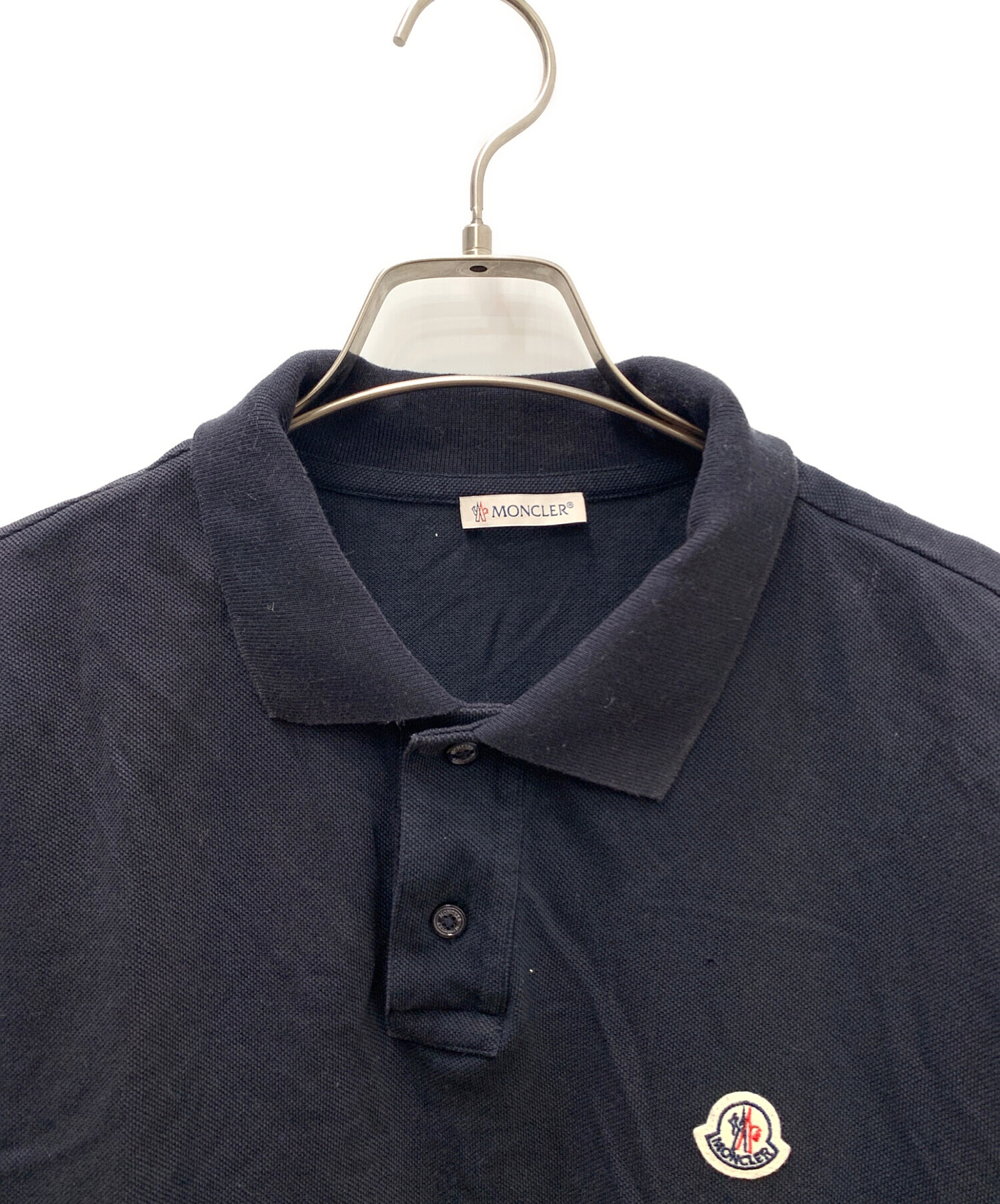 中古・古着通販】MONCLER (モンクレール) ポロシャツ ネイビー サイズ