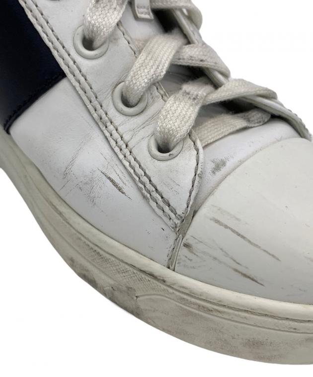 プラダ　レザースニーカー　サイズ36 中古・古着通販】PRADA (プラダ) レザースニーカー ホワイト