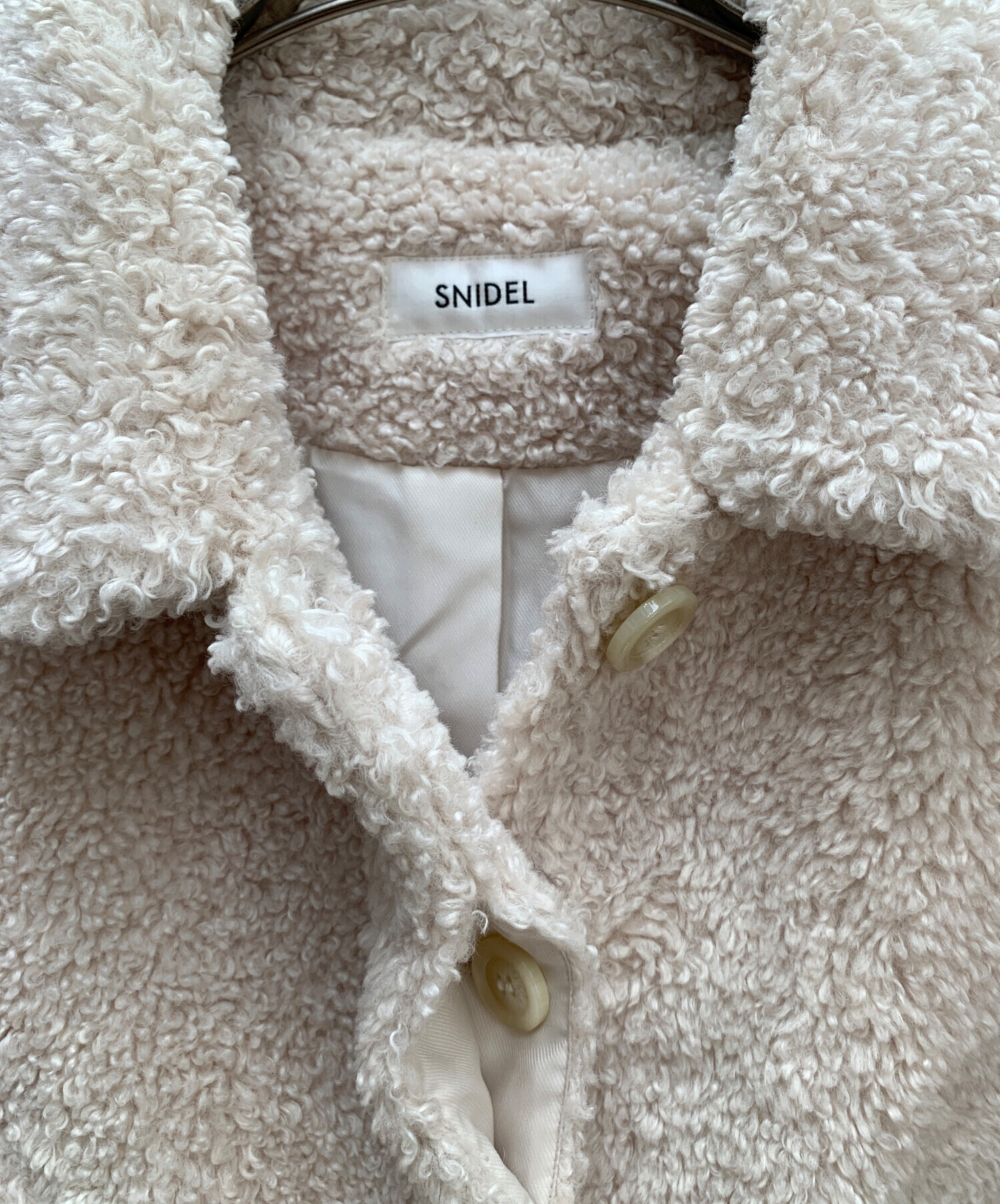 中古・古着通販】Snidel (スナイデル) ボアショートコート アイボリー