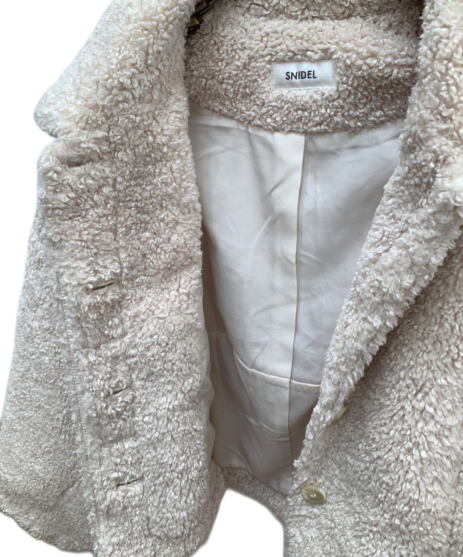 中古・古着通販】Snidel (スナイデル) ボアショートコート アイボリー