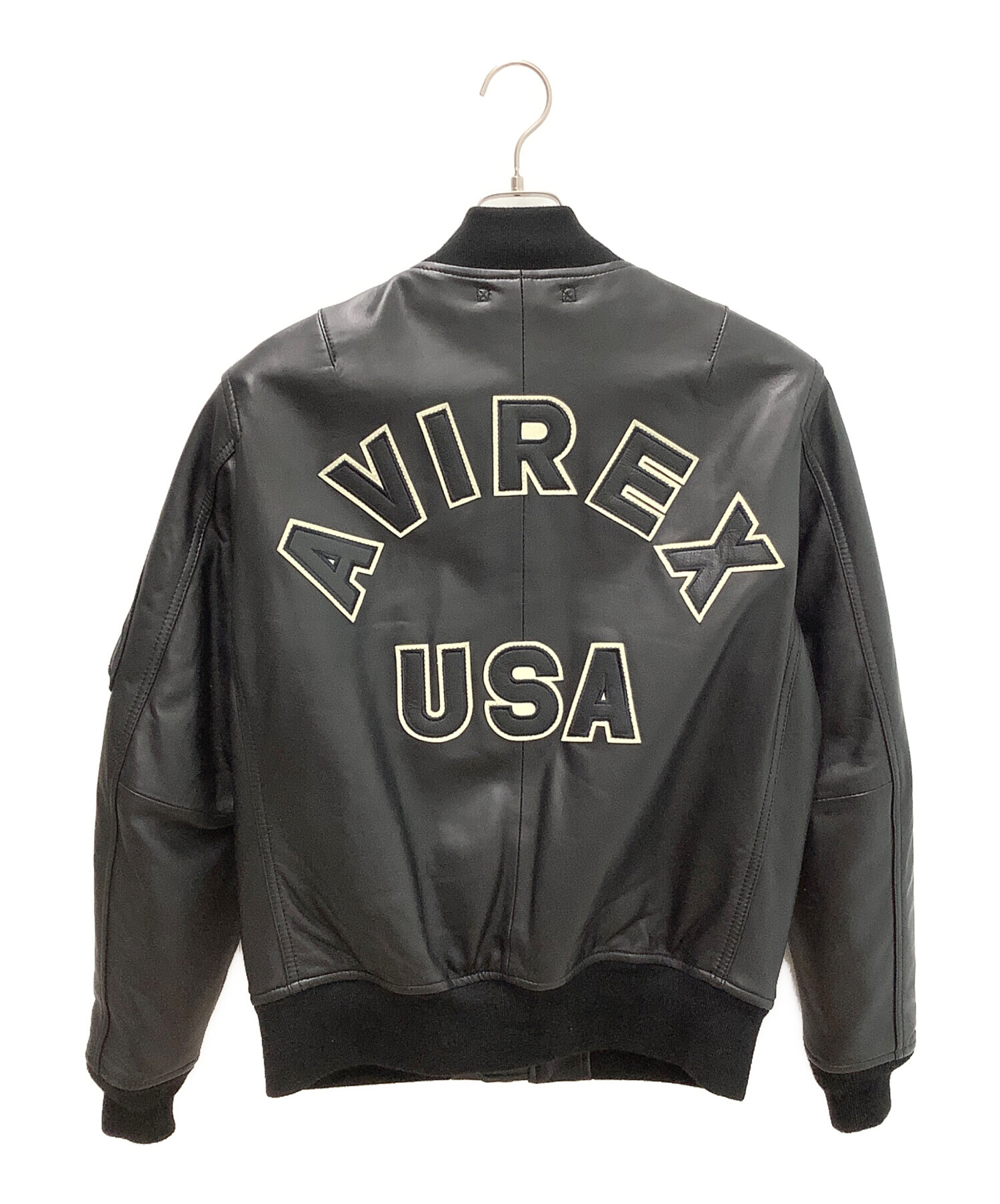 中古・古着通販】AVIREX (アヴィレックス) ラムレザーMA-1ジャケット 
