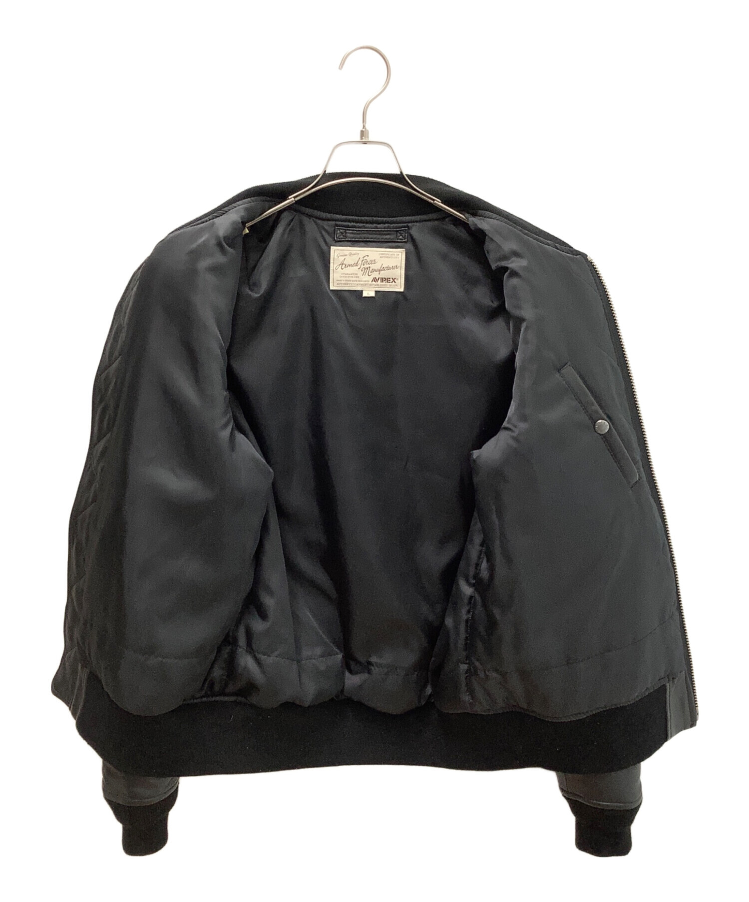 中古・古着通販】AVIREX (アヴィレックス) ラムレザーMA-1ジャケット 