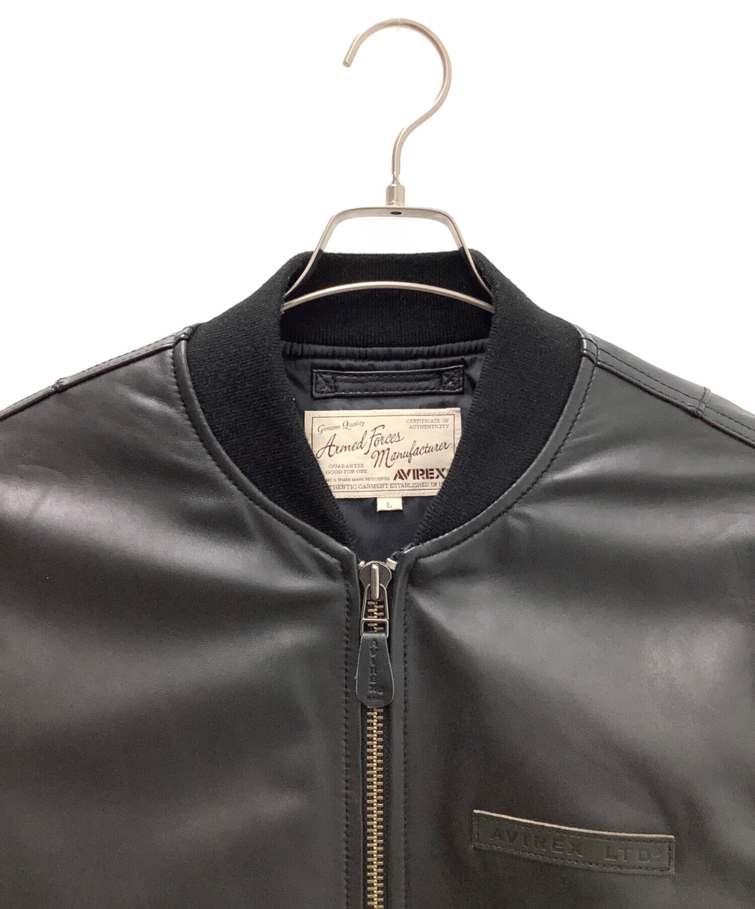 中古・古着通販】AVIREX (アヴィレックス) ラムレザーMA-1ジャケット 