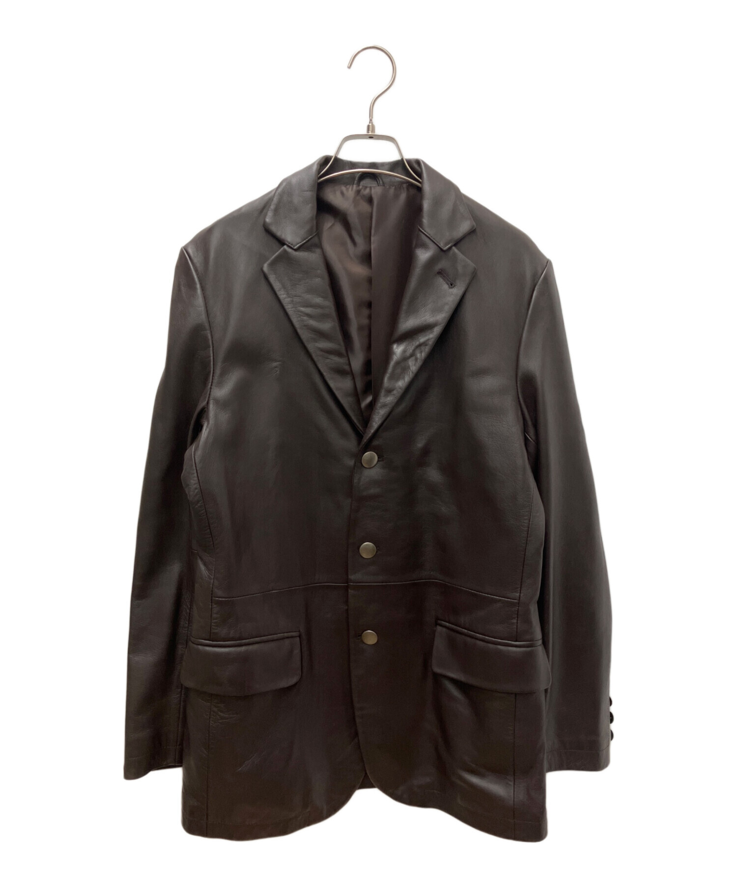 【CLUB ROOM】 クラブルーム 90s レザー ハリントンジャケット 42 ポロクラブ POLO CLUB 革ジャン 茶色 M 90s レザージャケット 【公式通販】