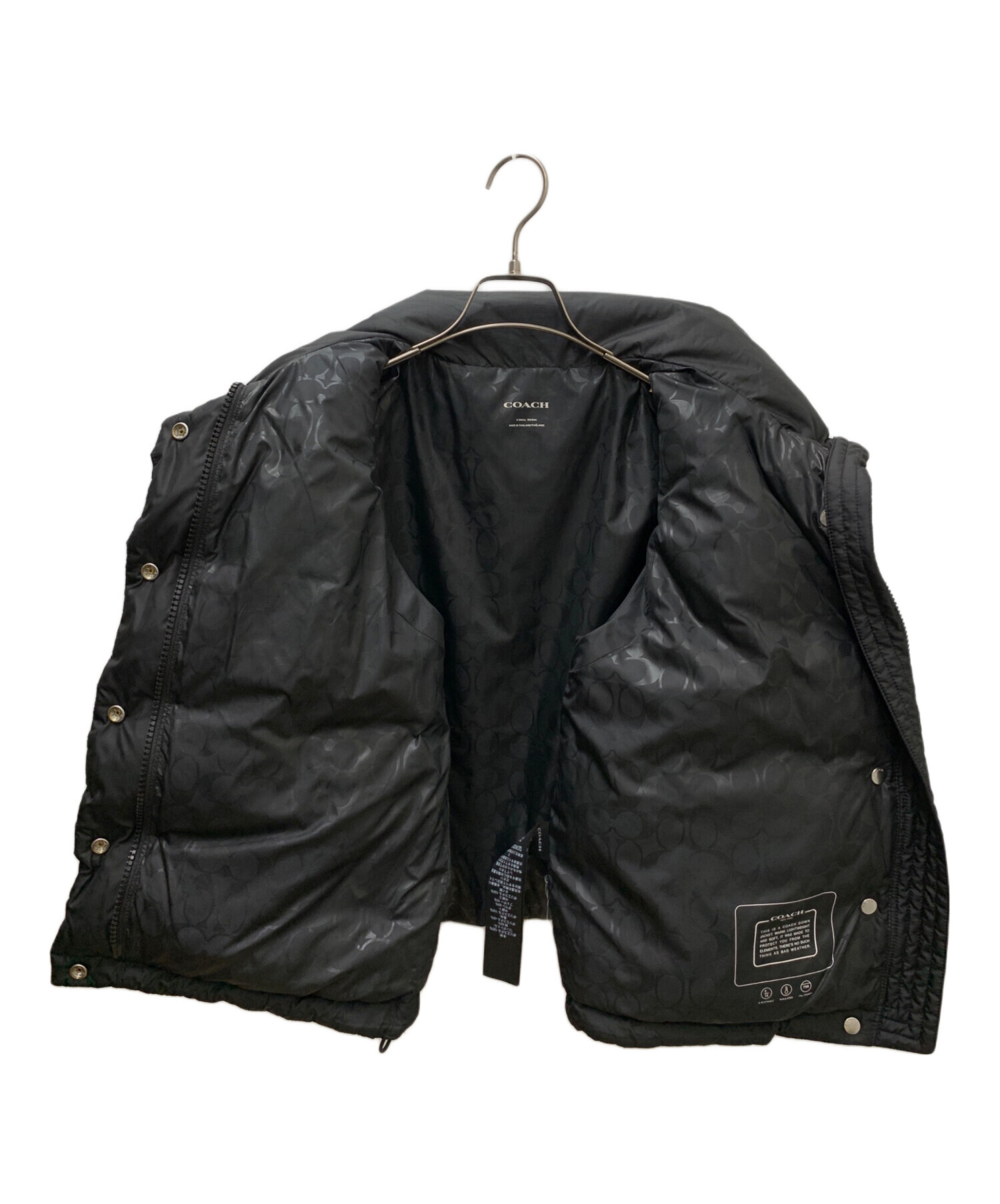 中古・古着通販】COACH (コーチ) ダウンベスト ブラック サイズ:XS
