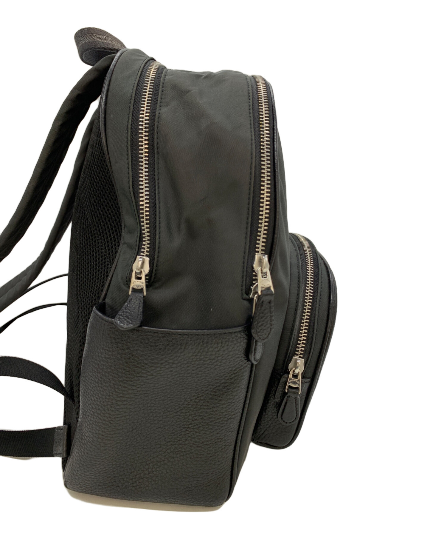 中古・古着通販】COACH (コーチ) ナイロンリュック ブラック｜ブランド 