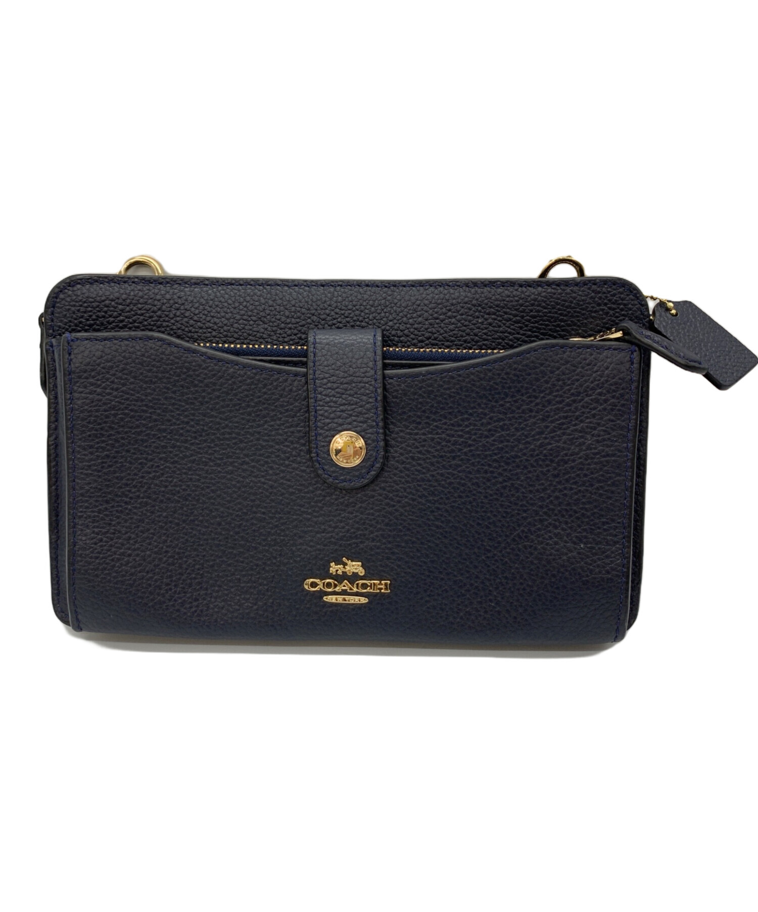 中古・古着通販】COACH (コーチ) メッセンジャーバッグ ネイビー