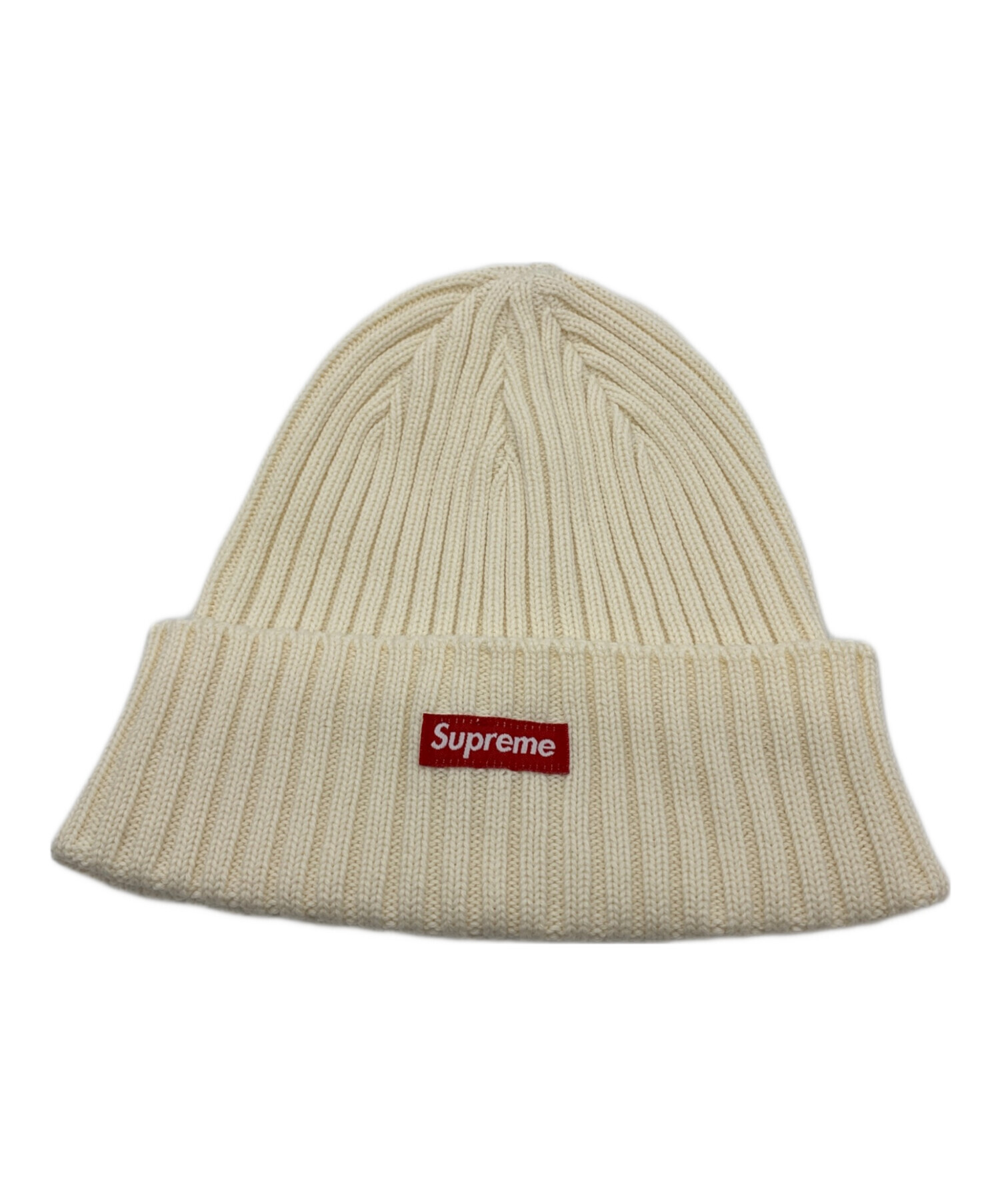 シュプリーム　クリーム色帽子 中古・古着通販】SUPREME (シュプリーム) ニット帽 アイボリー