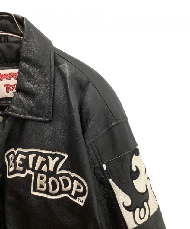 AMERICAN TOONS ベティ・ブープ レザージャケット 古着　K-269 中古・古着通販】AMERICAN TOONS (アメリカントゥーンズ) レザー