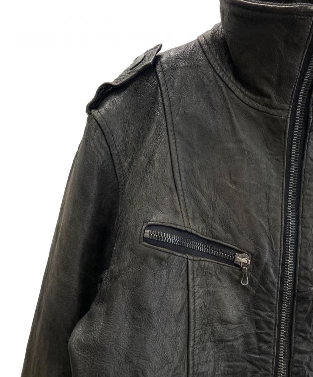 中古・古着通販】SHELLAC (シェラック) ラムレザージャケット ブラック