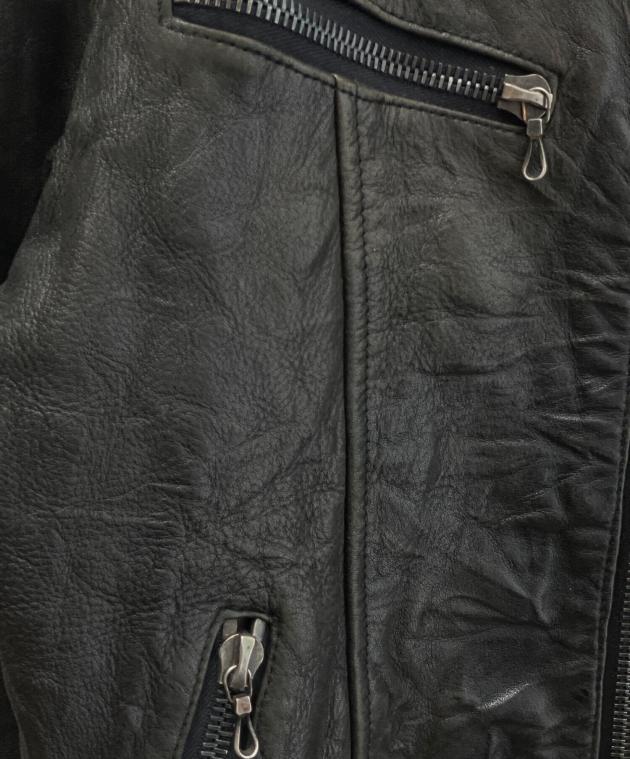 中古・古着通販】SHELLAC (シェラック) ラムレザージャケット ブラック