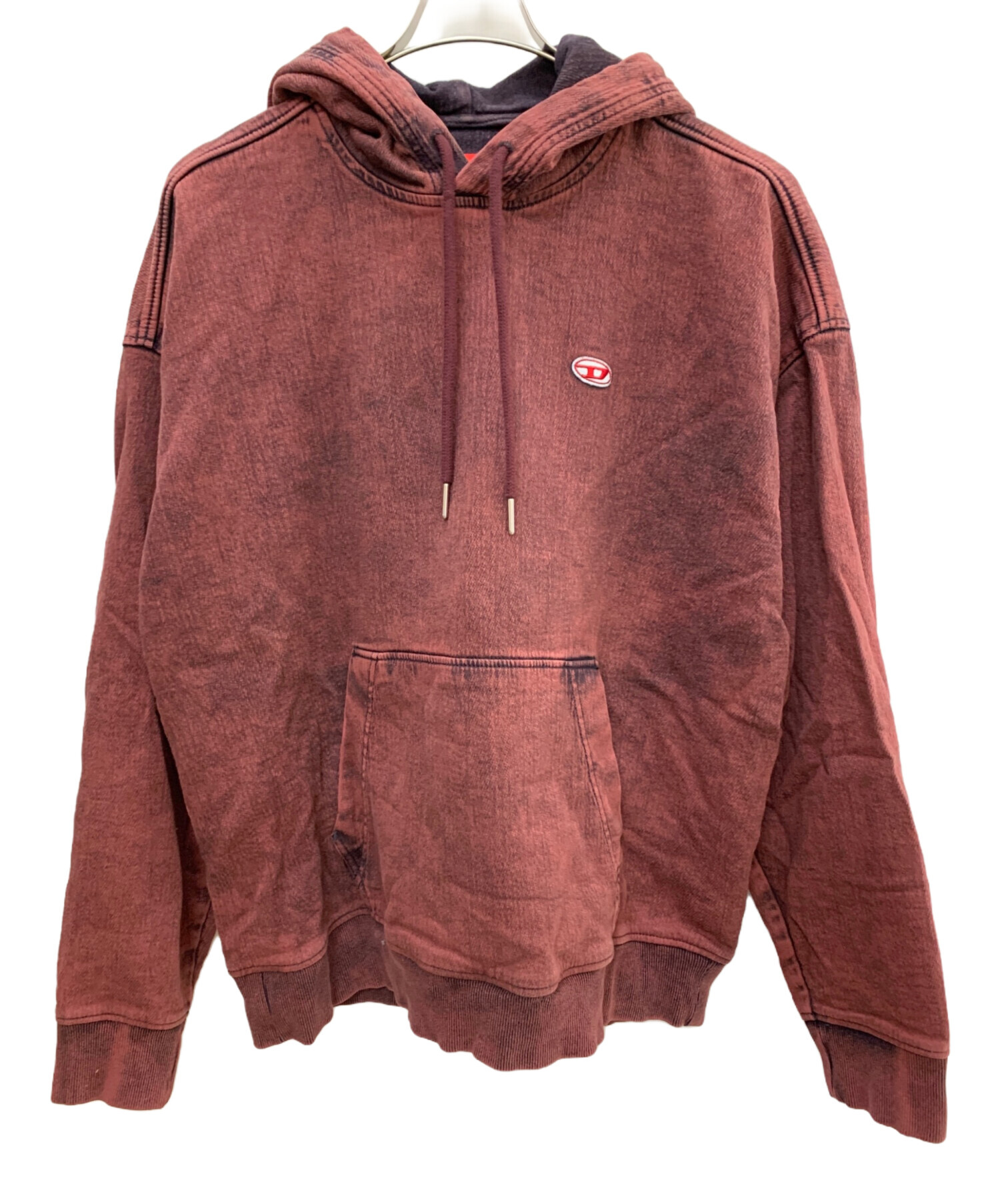 中古・古着通販】DIESEL (ディーゼル) プルオーバーパーカー レッド 
